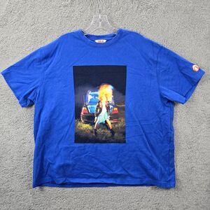 Keen On Men's Oversized Blue Graphic Tshirt 100% Cotton Size M